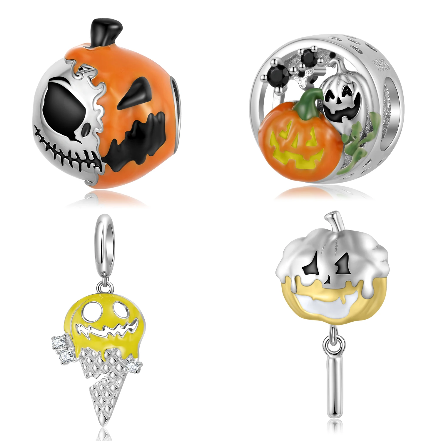 

Женский браслет из серебра 925 пробы, с тыквой