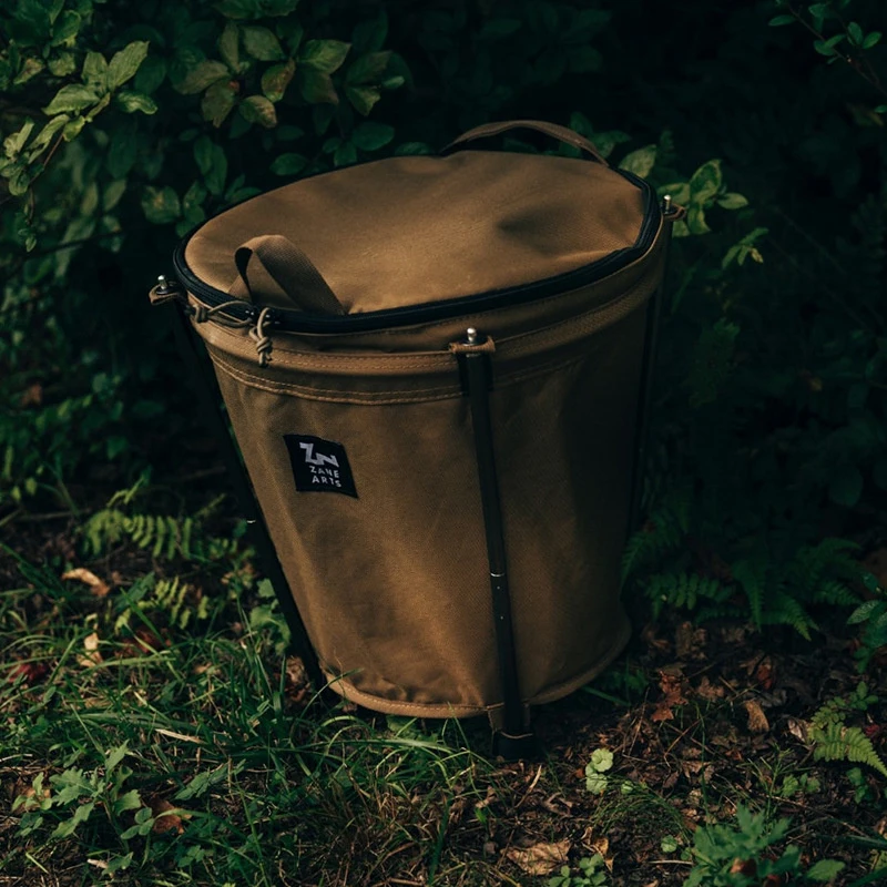 Мусорная корзина для кемпинга на открытом воздухе складной органайзер круглая