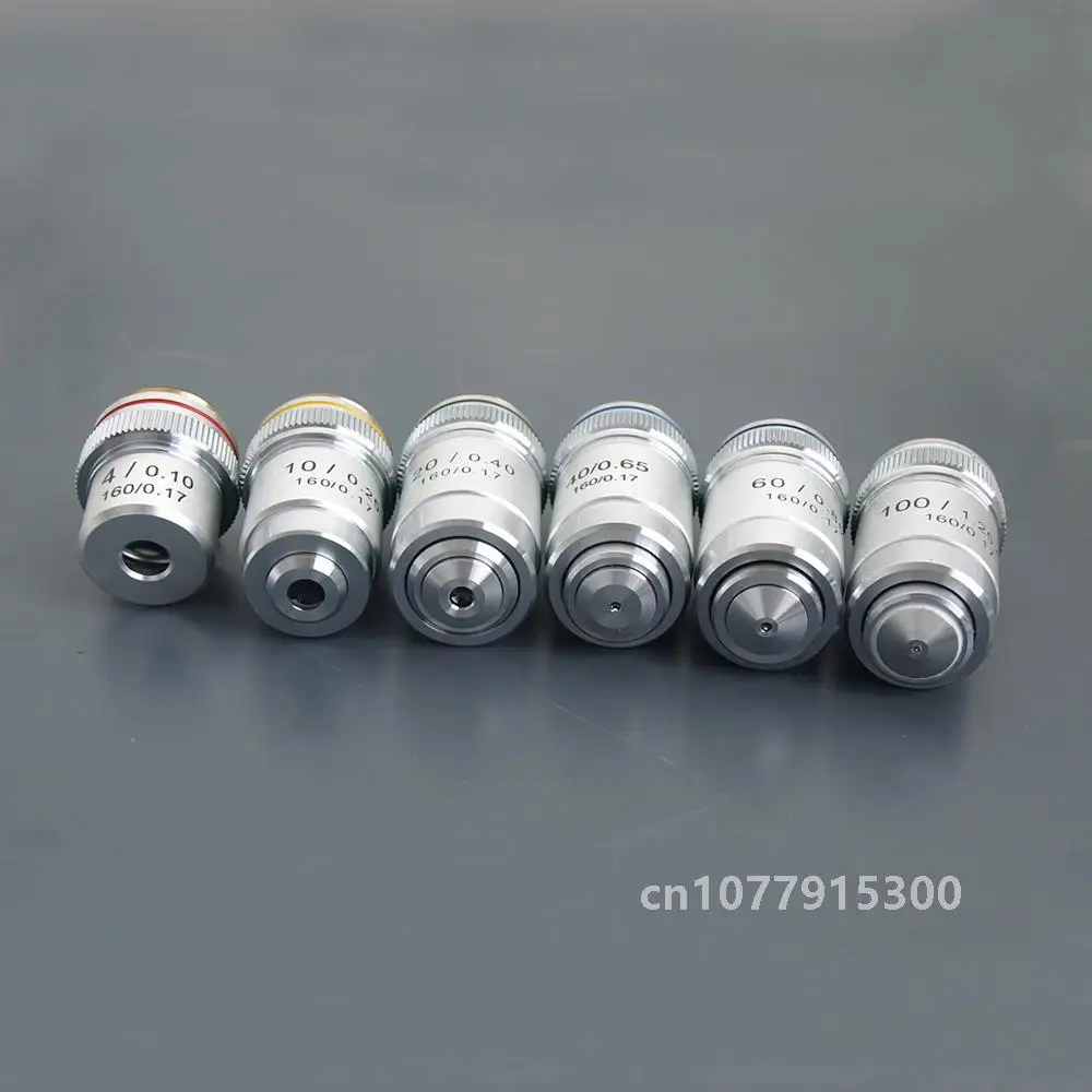 4X 10X 20X 40X 60X 100X High Quality Microscope Objective Lens Achromatic Laboratory Biological parts