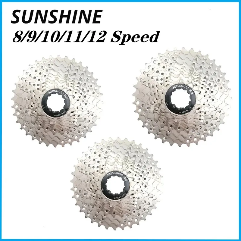 

SUNSHINE 8/9/10/11/12 Speed Road Bike Cassette 11V 23T/25T/28T/30T/32T/34T/36T Bicycle Freewheel K7 10S Flywheel for Road Bike