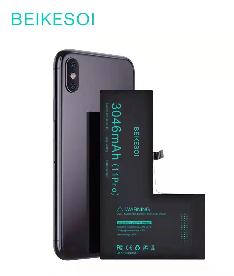 

Оптовая продажа, высококачественный аккумулятор для iPhone 11 Pro, с бесплатными инструментами, наклейка, гарантия один год