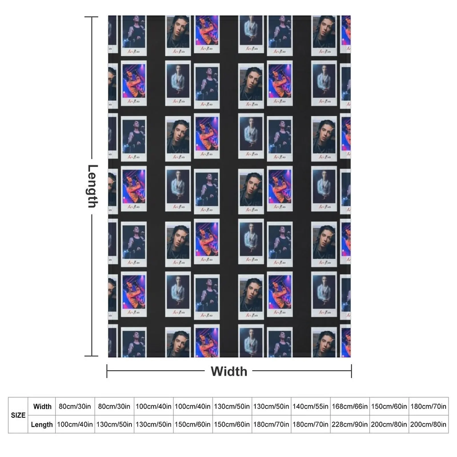 Набор наклеек Andy Biersack/футболка одеяло дизайнерское роскошное для ребенка