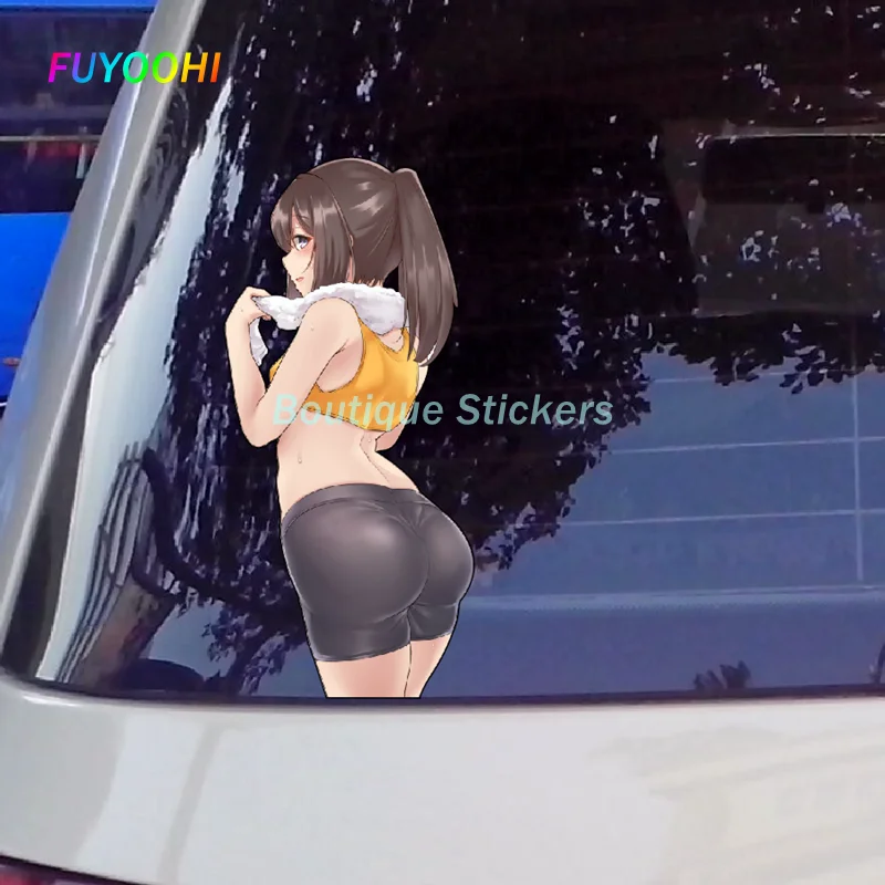

FUYOOHI Exterior/Protection Boutique Stickers Anime Sports Wiping Sweat Beautiful Girl Whole Decals Waterproof Car Sticker
