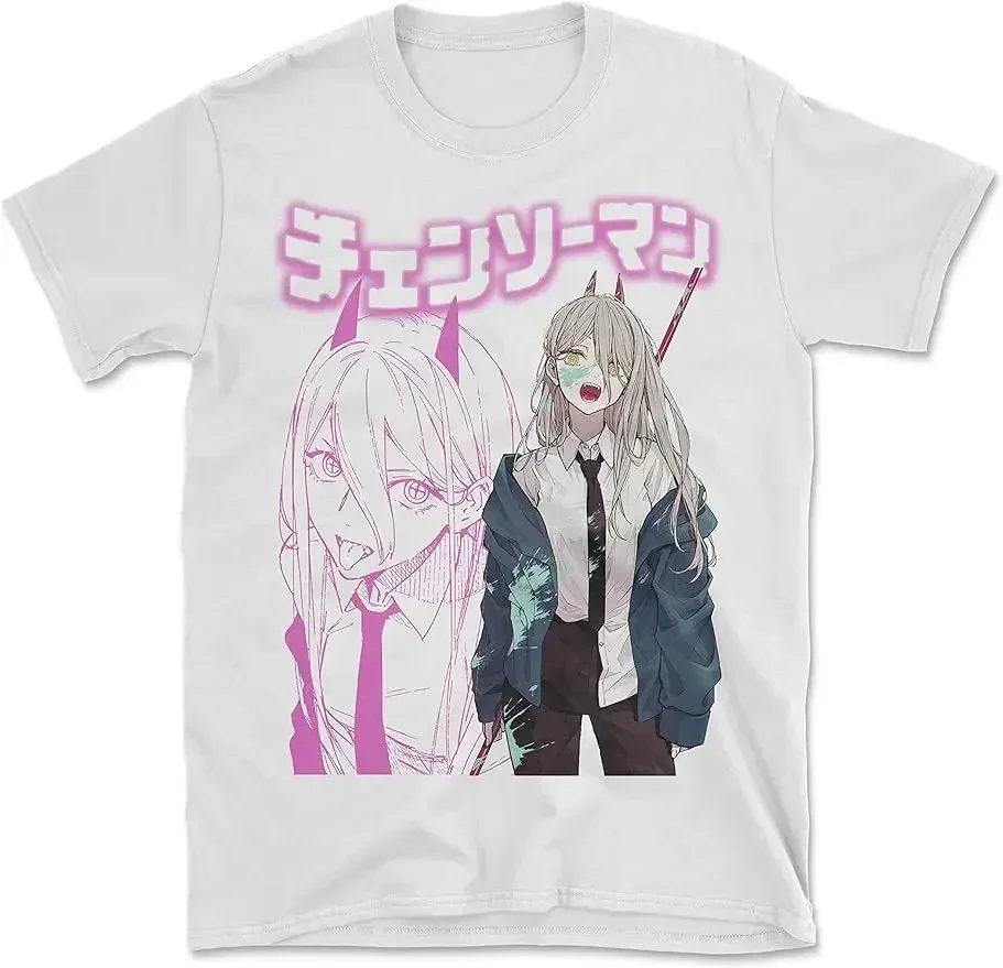 Аниме футболка с принтом бензопилы Po.Wer Манга