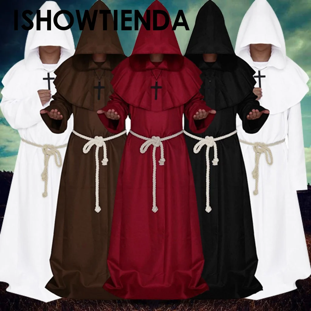 

New Unisex Halloween Robe Hooded Cloak Costume Cosplay Gothic Suit Adult Role-playing Decoration Clothing Hooded Punk Outwear