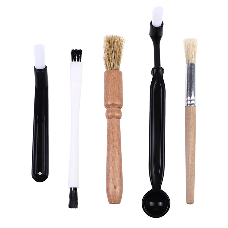 

3/5pcs Coffee Machine Cleaning Brush Coffee Grinder Cleaning Brush Espresso Brush Bean Accessories Coffee Wood Handle Soft Hair