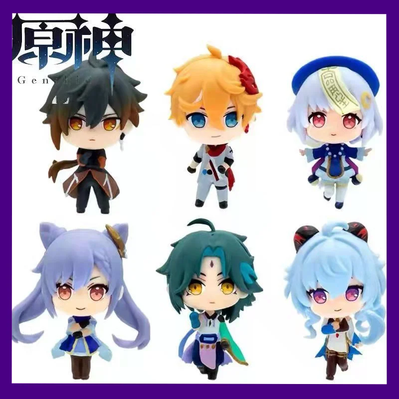 

Genshin Impact Anime Action Figures Kawaii Mini PVC Vol 2 Zhongli Figurine Collectible Xiao Model Toys for Children Gift
