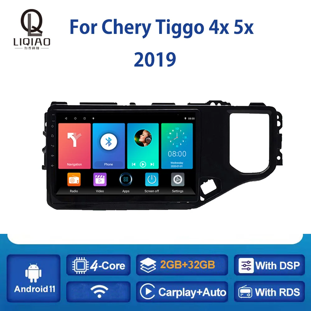 

Автомагнитола LIQIAO для Chery Tiggo 4x5x2019 Carplay, мультимедийный видеоплеер, навигация, GPS, камера заднего вида, OBD, USB, 2 + 32 ГБ