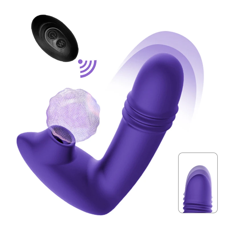 

Powerful Clit Sucker Thrusting G-Spot Vibrator For Women Clitoris Stimulator Oral Nipple Sucking Silicone Female Masturbator Toy