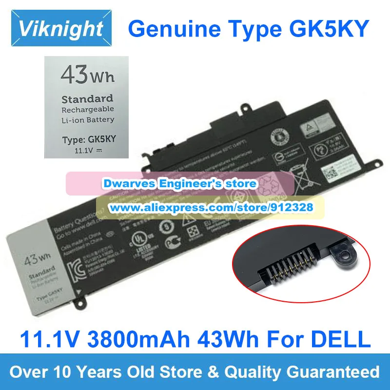 Оригинальный аккумулятор GK5KY 11 1 В 43 Втч 04K8YH для ноутбука Dell Inspiron 13 7347 7352 7359 7353 15 7000