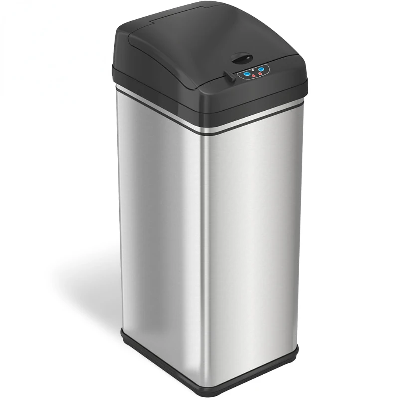 

13 gal Odor Absorbing Automatic Stainless Steel Kitchen Garbage Can house clean bin box