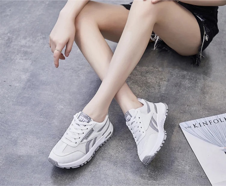 

2022 Summer Fashion Lace Up Platform Sneakers Women Breathable Casual Running Shoes Women Comfort Sport Shoes Zapatos De Mujer