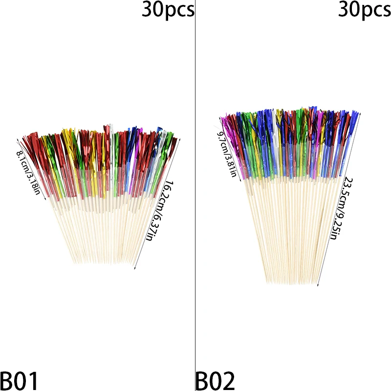 6 sztuk jednorazowa zastawa stołowa desery owocowe patyczki tęczowe fajerwerki ozdoba na wierzch tortu ślub Baby Shower urodziny DIY dekoracja