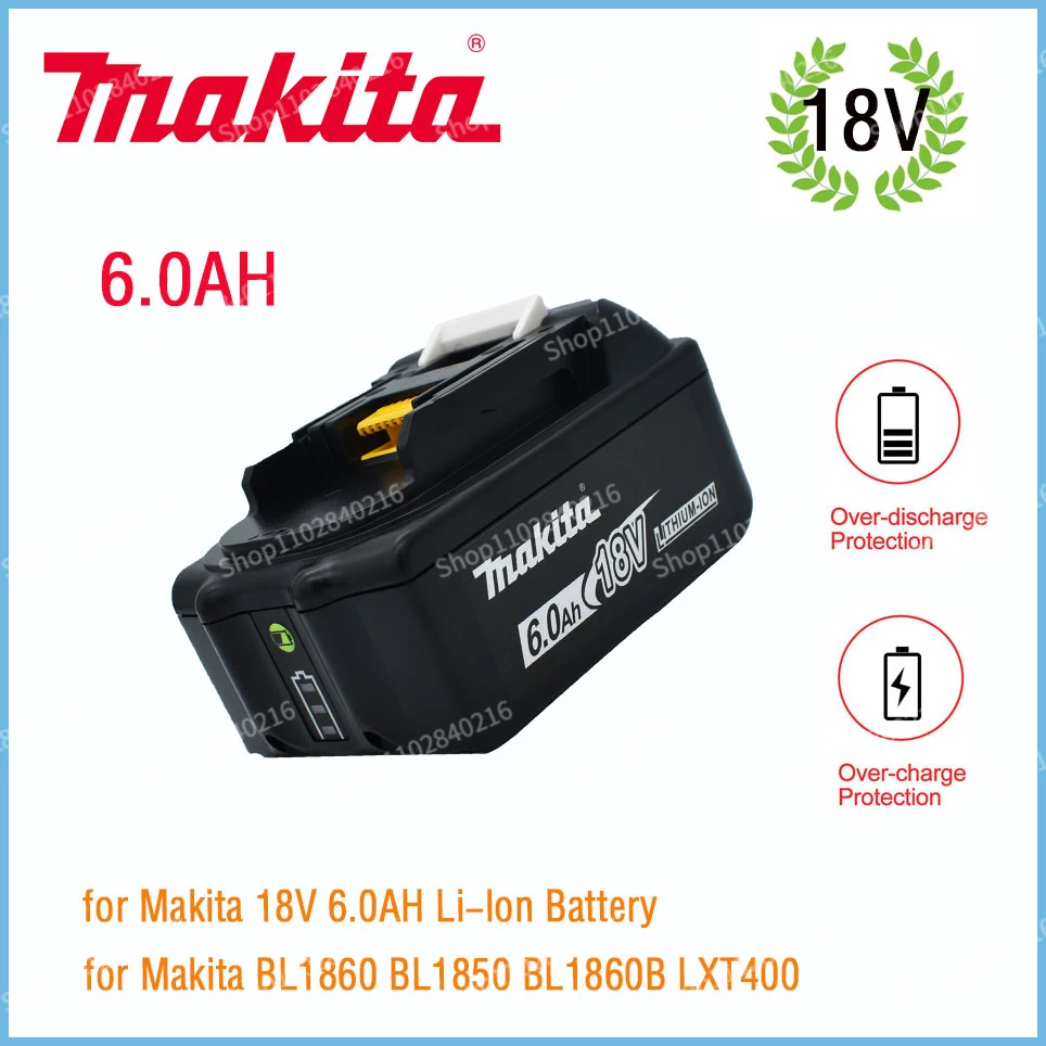 

Makita 18V 6.0Ah li-ion battery For Makita BL1830 BL1815 BL1860 BL1840 Replacement Power Tool Battery
