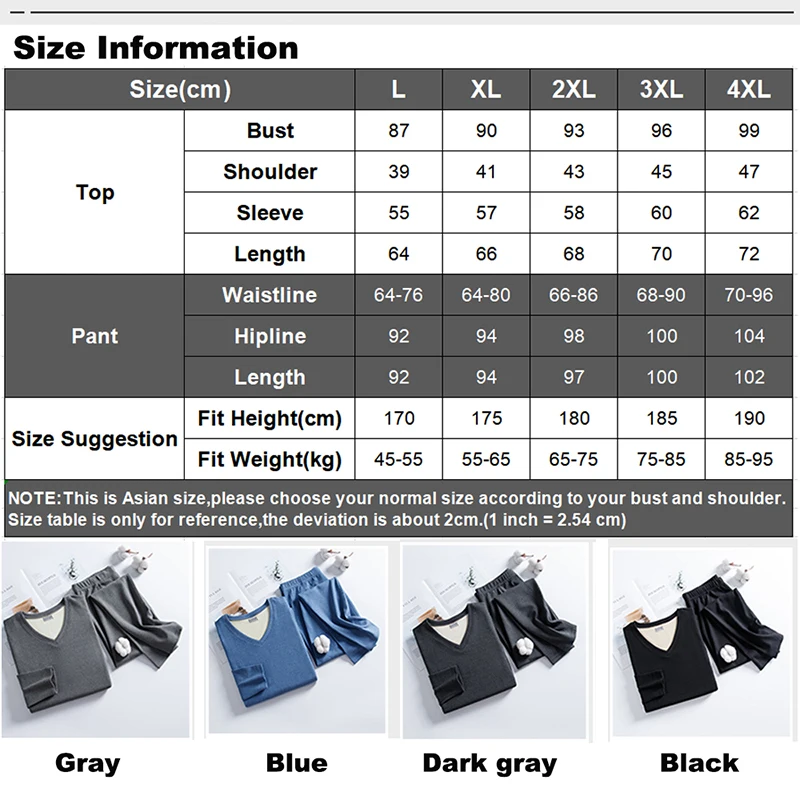 Winter Men's Thick Thermal Underwear Sets Long Johns Mens Warm V Neck Thermo Underwear Double Layer Thick Thermal Clothes Brand