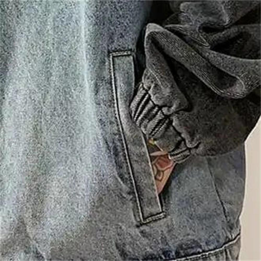 Куртка мужская джинсовая в стиле пэчворк уличная одежда ретро Повседневная