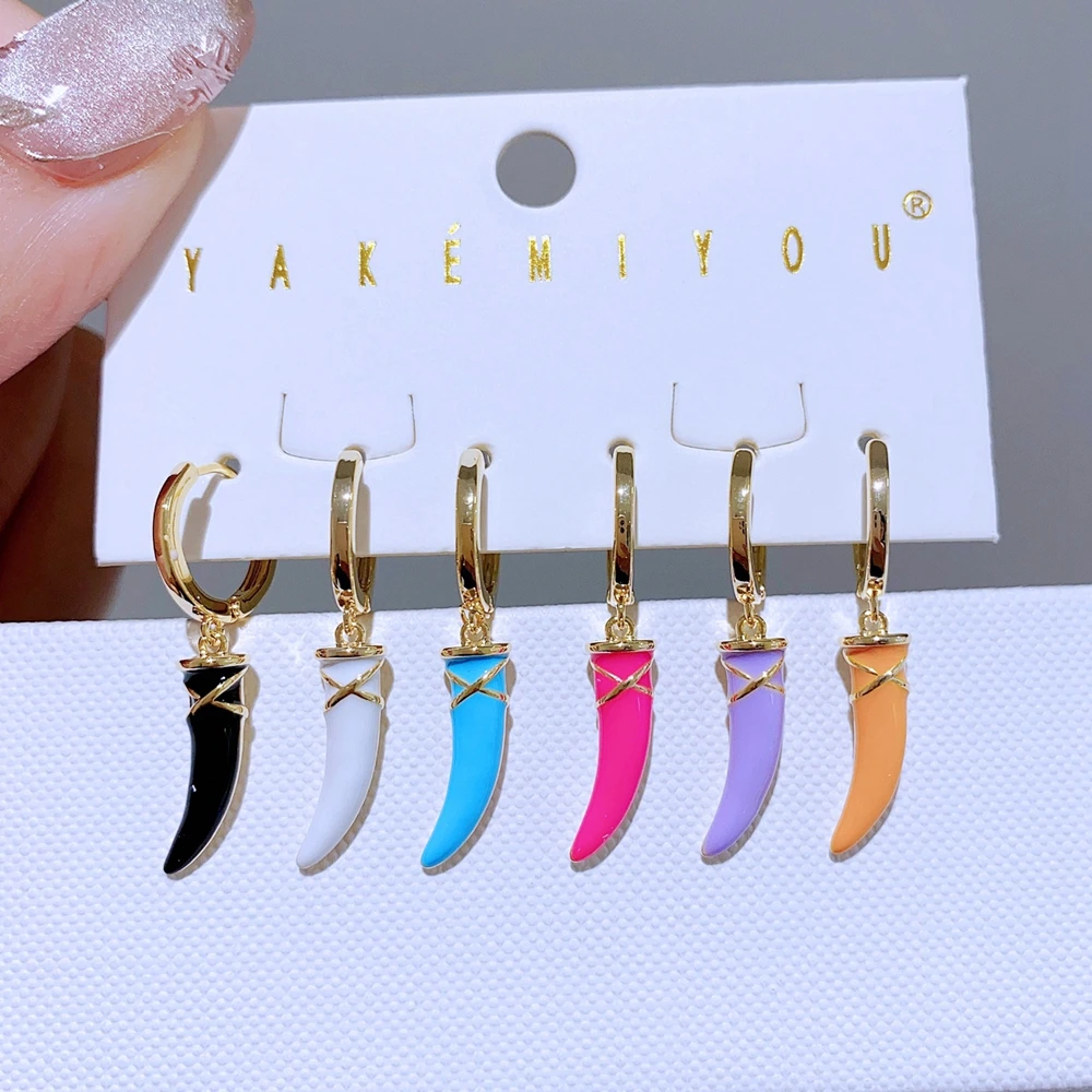 MIGGA Позолоченные серьги-подвески с перцем чили набор из 6 штук