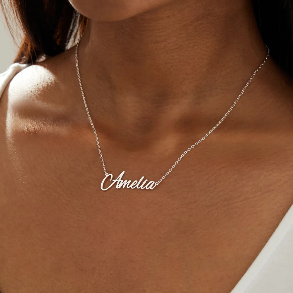 Индивидуальное ожерелье с именем и надписью на заказ чокер ручной работы из