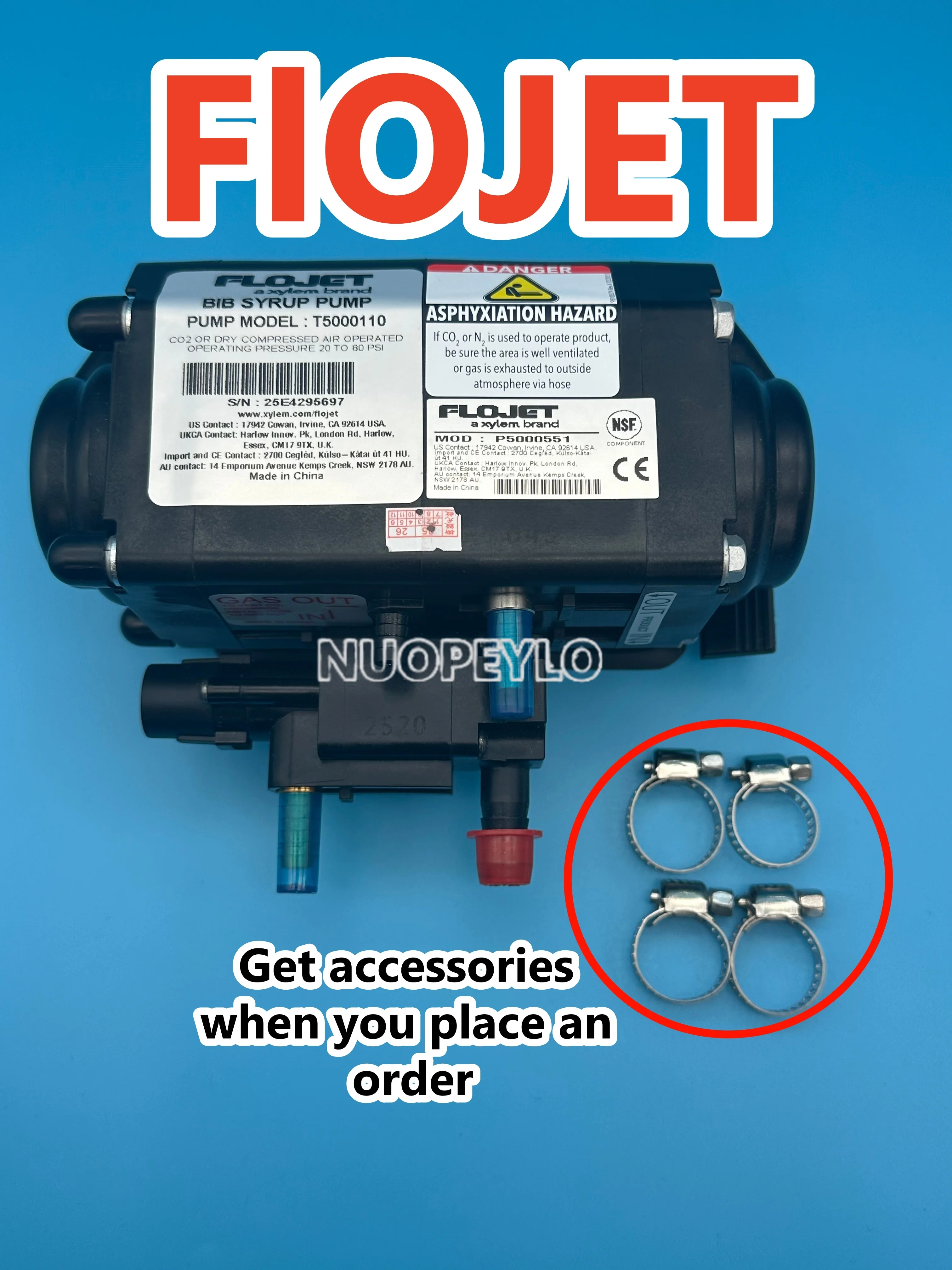 Фото Совершенно новый T5000140 для насоса Flojet Pepsi Cola BIB, сироп, аксессуары для регулировки напитков №1