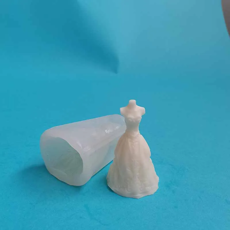 DIY свадебное платье силиконовая форма женская юбка ароматическая свеча ручной