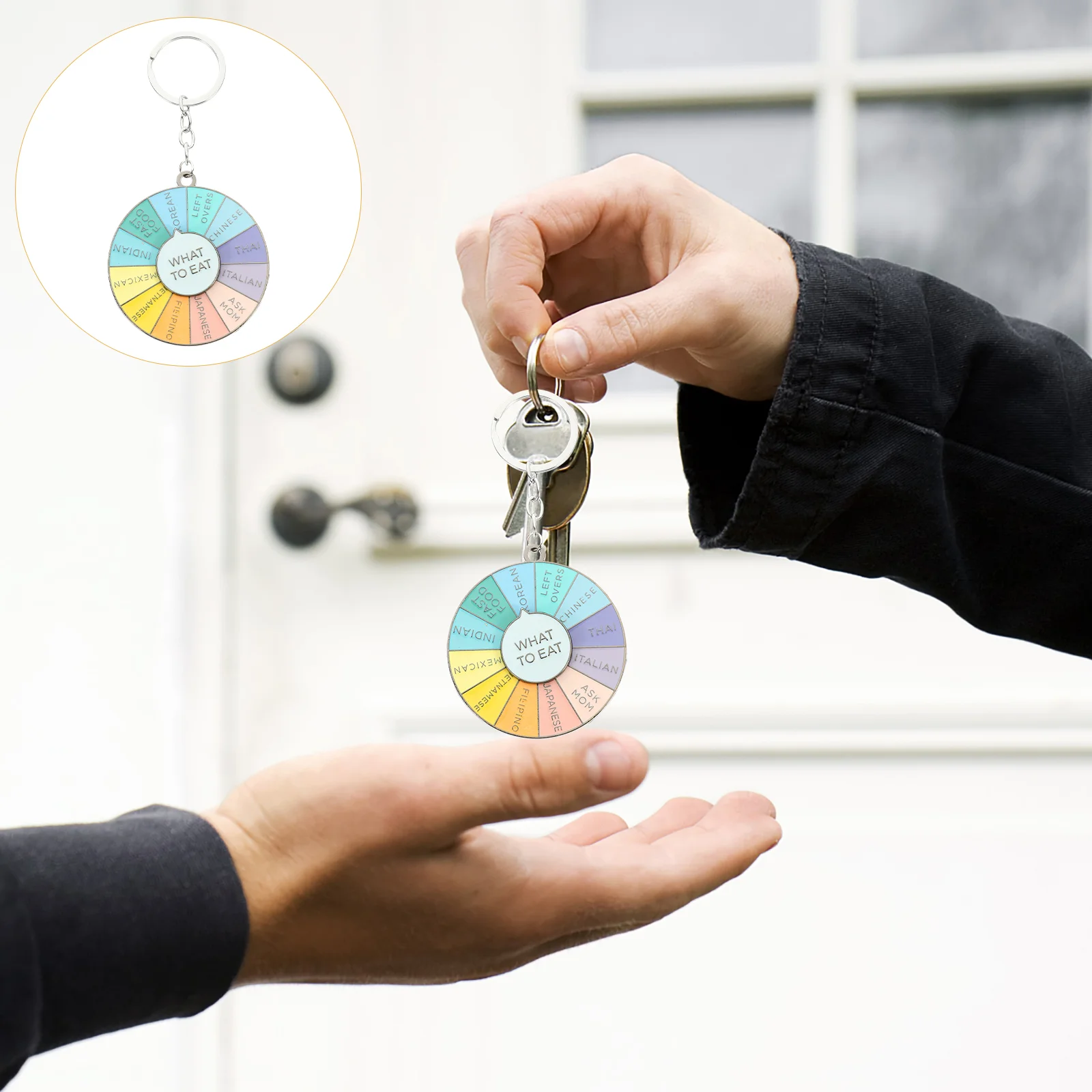 Decision Roulette Keychain Pendant Handbag Charm Purse Hanging Charms Decor Pendants