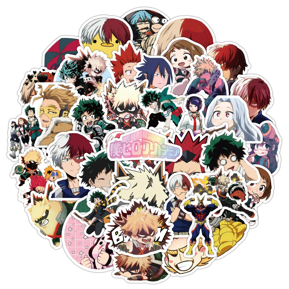 

60pcs Non-repeating Anime My Hero Academia Car Stickers