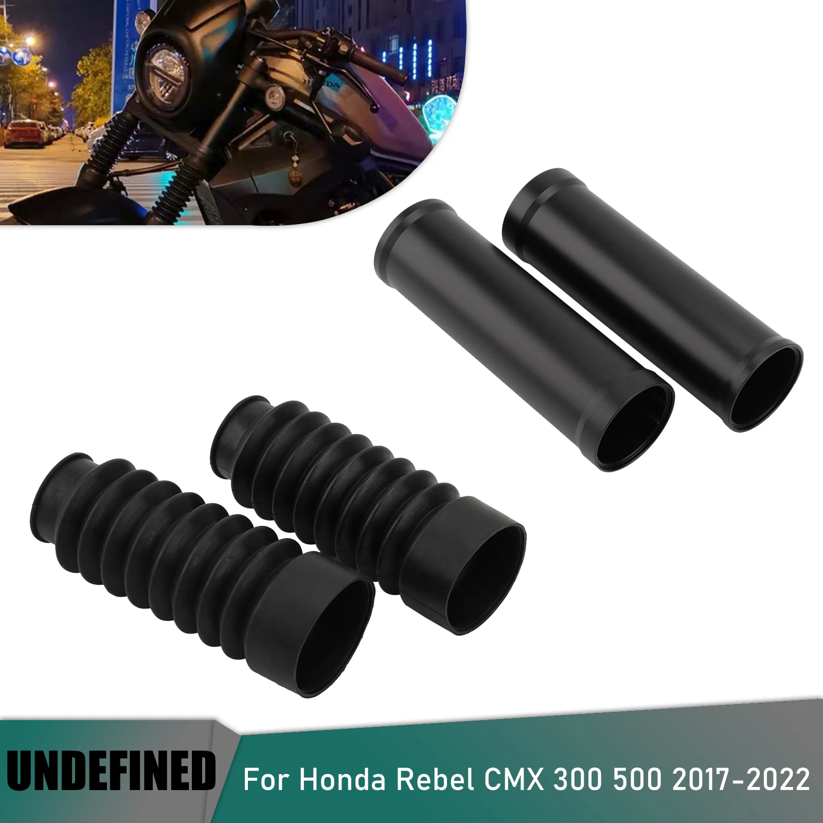 

Motorcycle Front Fork Cover Gaiters Gators Boot Shock Absorber Protector Dust Guard For Honda Rebel CMX 300 500 2017-2022
