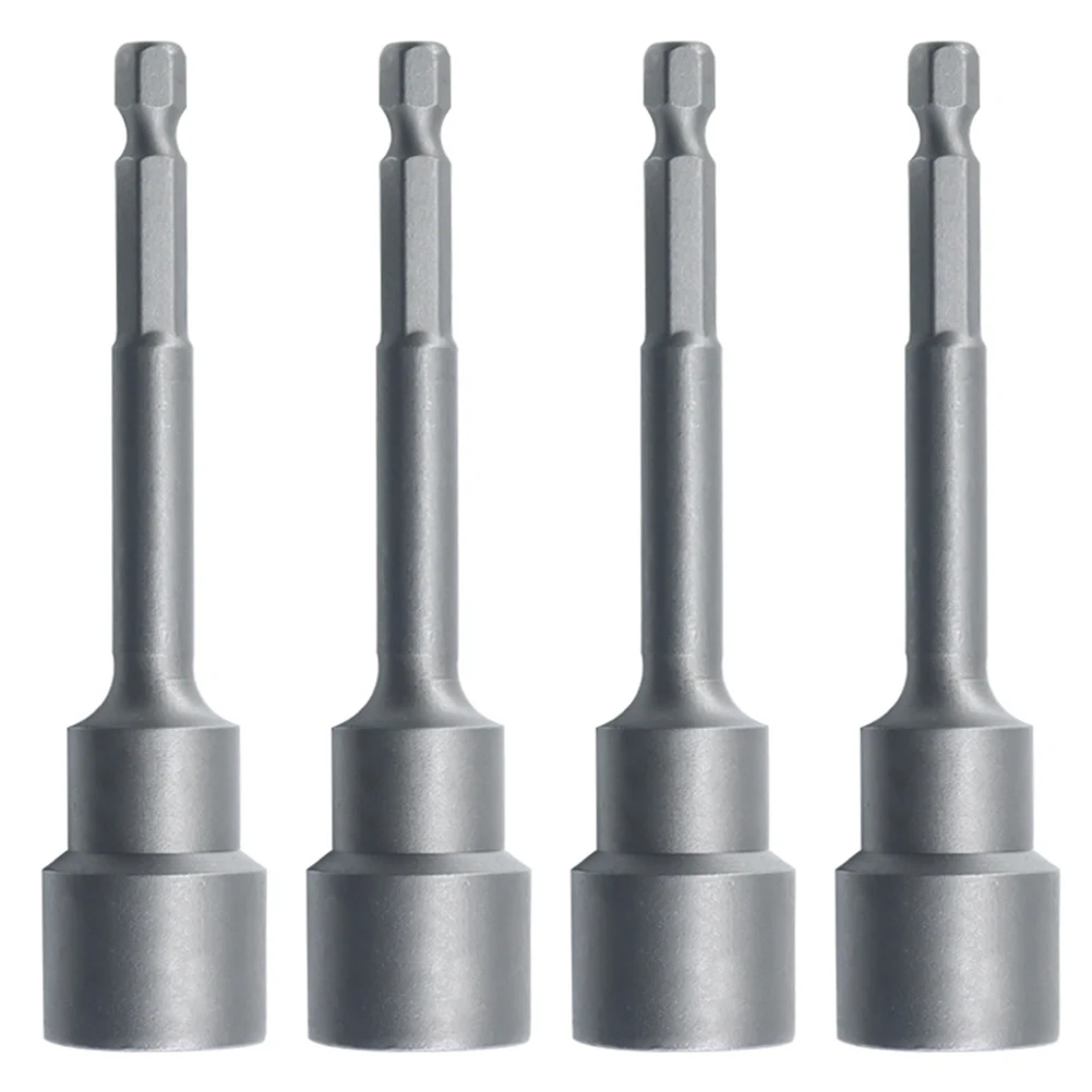 

​Hexagon Magnetic Bit Socket 6mm To 19mm 100mm Long Hex Socket Wrench Impact Resistant Socket Electric Drill Accessories