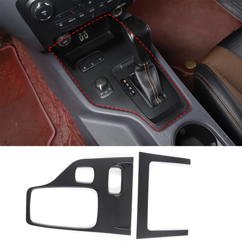 

For Ford Ranger Wildtrak 2015-2021 Car Center Panel Decorative Frame Sticker ABS Matte Black Interior Accessories LHD
