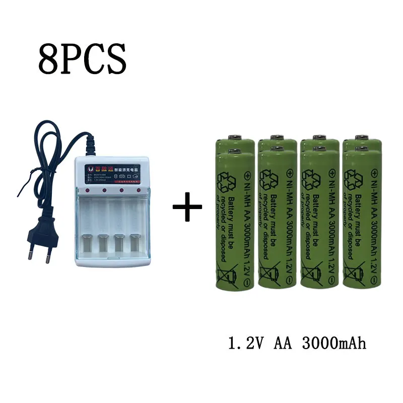 

New High Capacity 1.2V AA Battery 3000mAh Suitable for Toys, Digital Cameras, Game Consoles, Widely Used In Daily Life, Etc