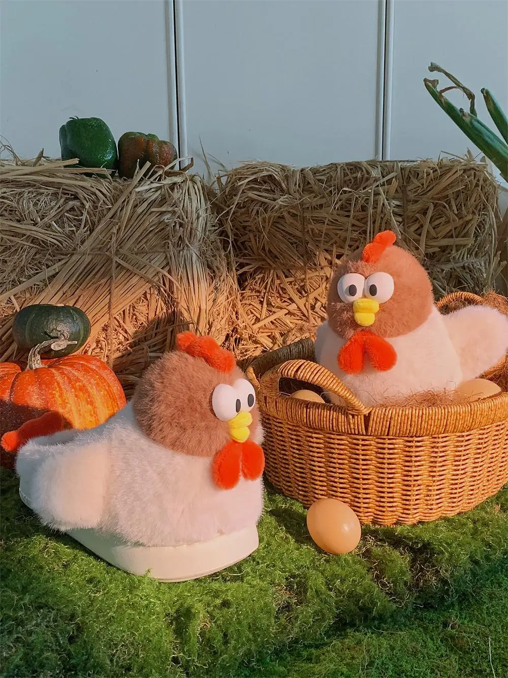 Кухонные 3D тапочки с курицей цвет в ассортименте