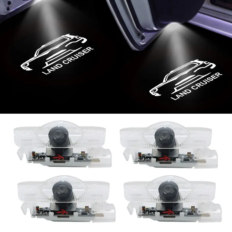 

2Pcs Car Door Welcome Laser Logo LED Projector Door Light For Toyota Land Cruiser Logo Auto Exterior Accessories