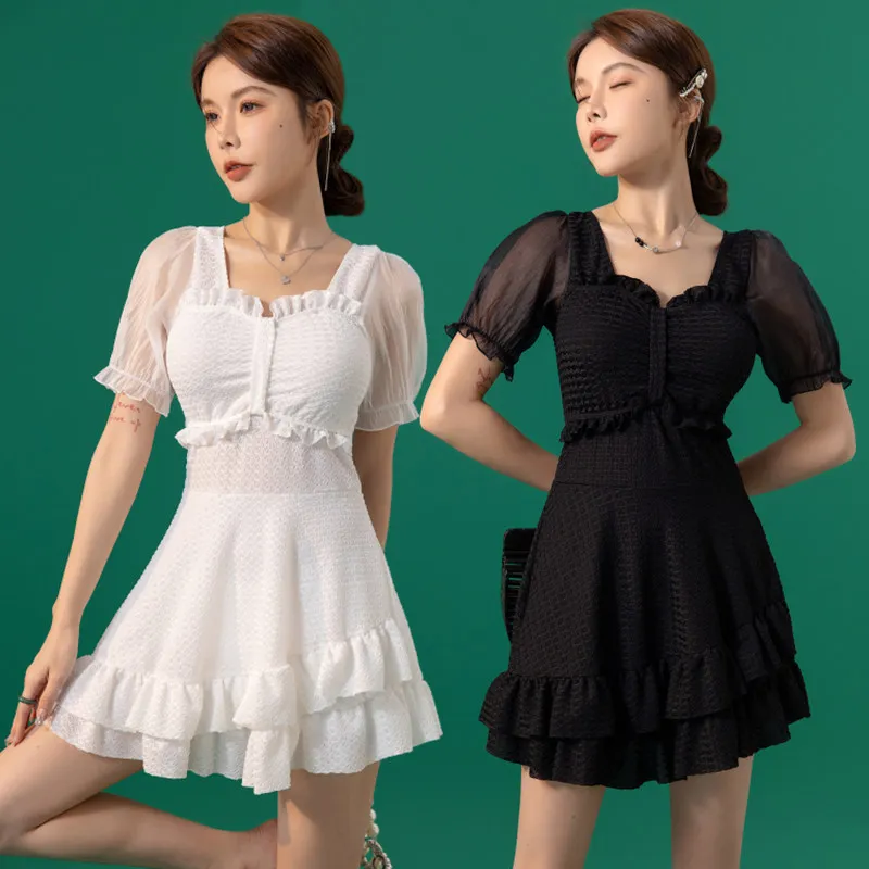 Сексуальный кружевной сетчатый купальник с рукавами женский цельный облегающий