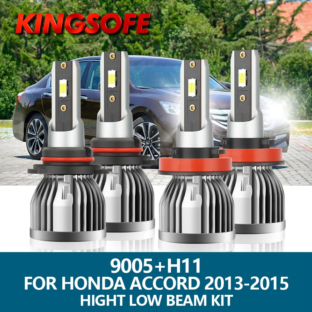 

KINGSOFE HB3 9005 H11 автомобисветильник светодиодсветодиодный фары 26000Lm 110W 6000K CSP чип комплект фар дальнего и ближнего света для Honda Accord 2013-2015