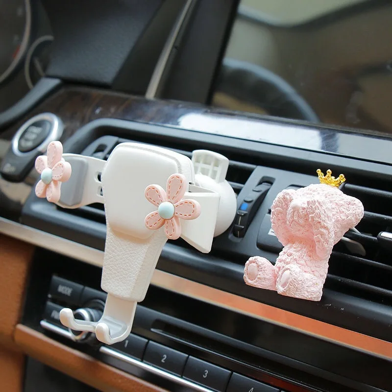 

1PCS Cute Car Mobile Phone Bracket Car Mobile Phone Frame Navigation Frame Cartoon Car Outlet Car Support Frame