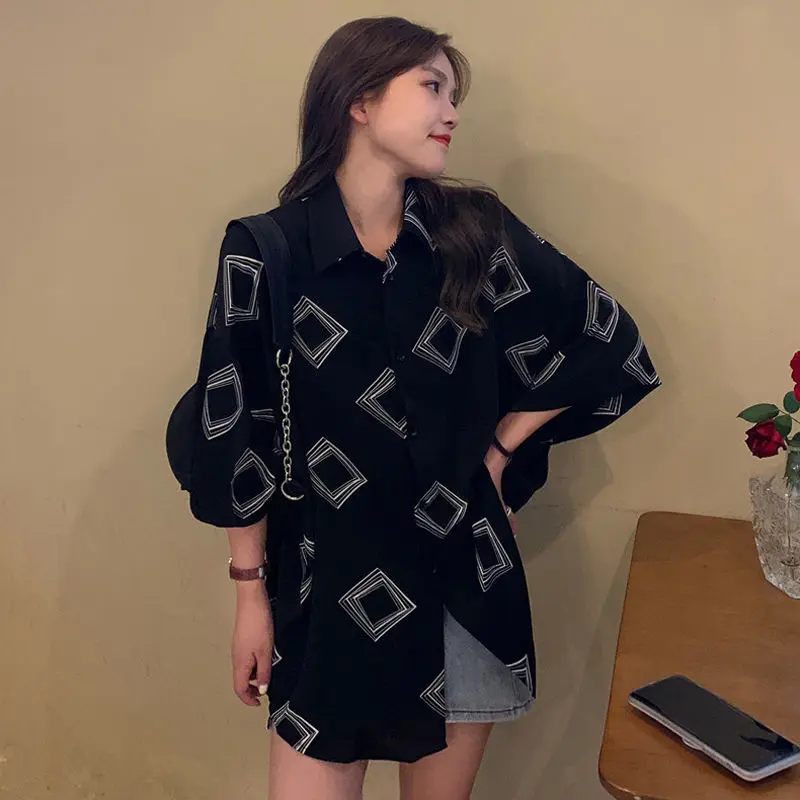 Женская винтажная рубашка с рукавом летучая мышь | одежда