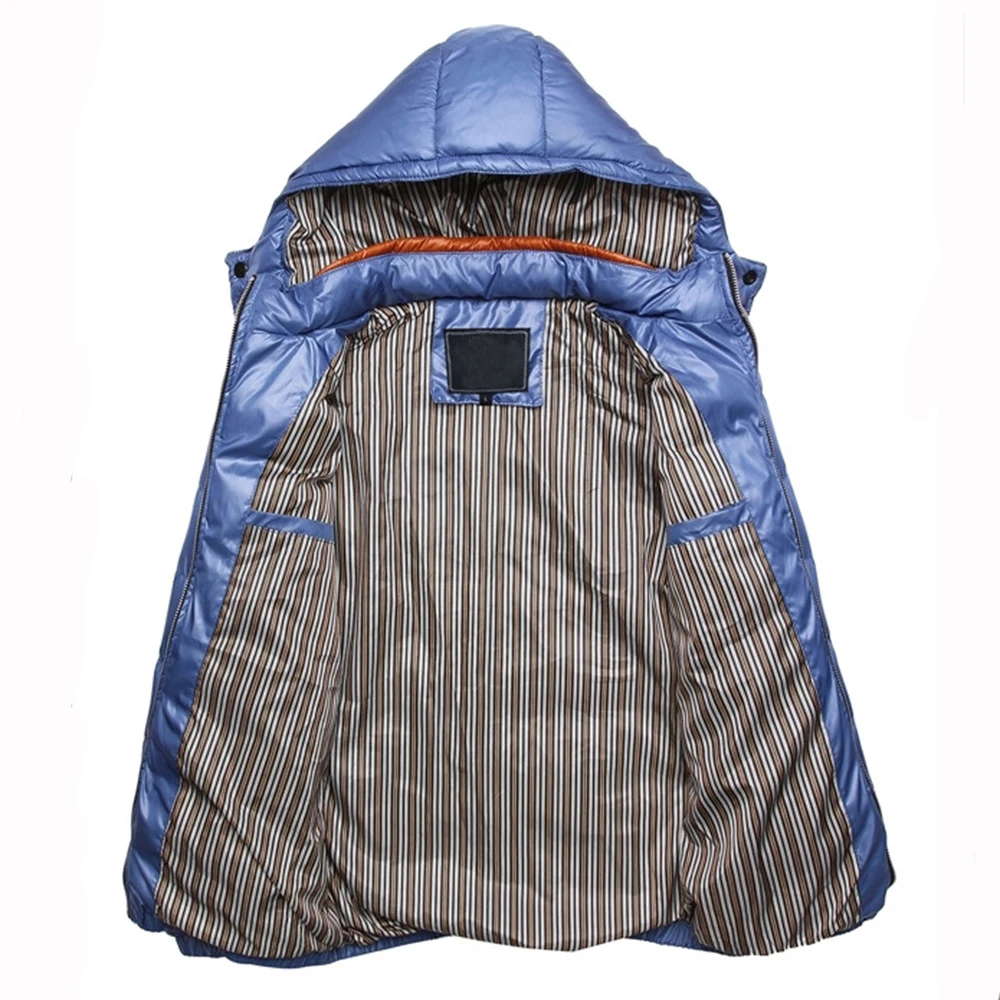 ERIDANUS 2022 male winter coat new slim fit thick padded coat Men's Casual Hooded Removable Gentlemen's parka Clothes MWM143