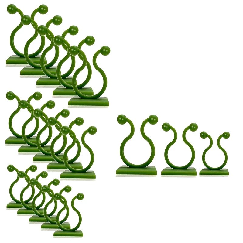 

150 Pcs Plant Climbing Wall Fixture Clips, 3 Different Size Plant Fixer Self-Adhesive Hooks For Plant Fixation