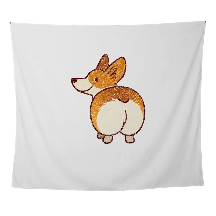 

Угадай что Настенный Гобелен Corgi ягодиц собака валлийский цвет настенный художественный насекомое напечатанное украшение комнатное полотенце Коврик подвесное одеяло