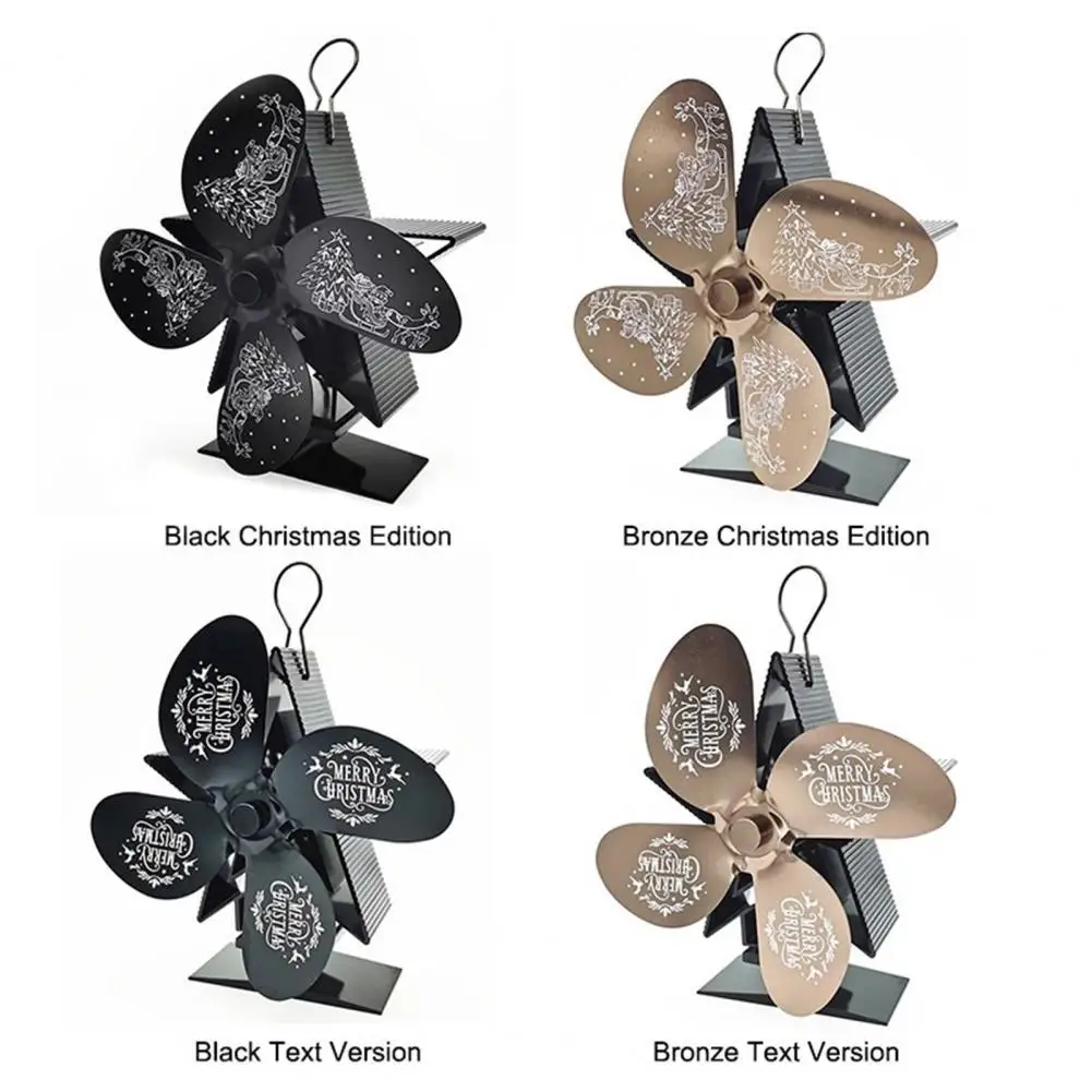 

Durable Good Energy-saving Efficient Heat Circulating Stove Fan Lightweight Log Stove Fan High-speed for Party