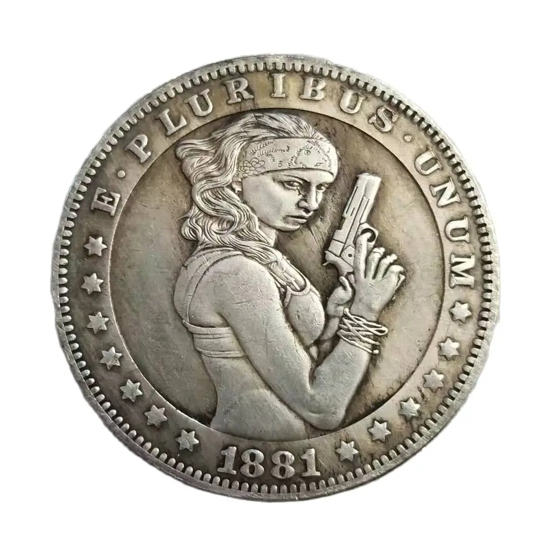 

Hobo 1881 Морган посеребренный доллар, оптовая продажа, волшебные коллекционные монеты, украшение для дома, украшение для рабочего стола #759