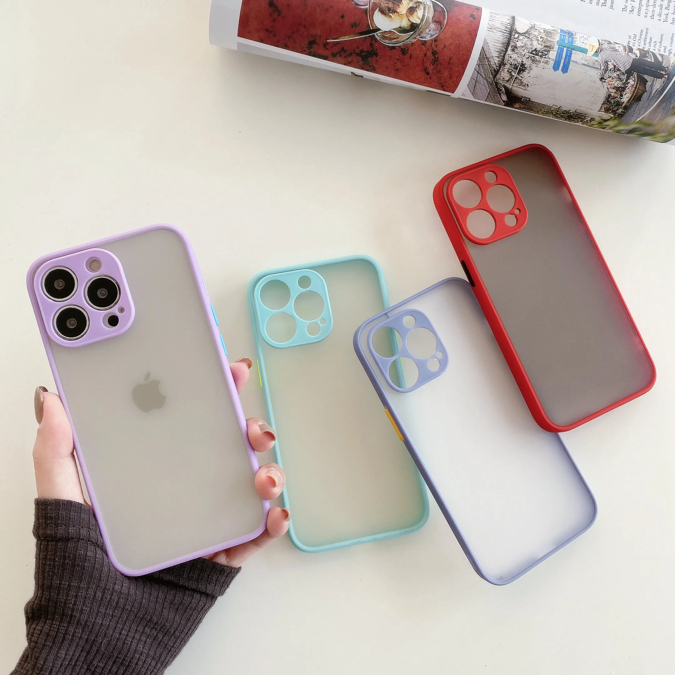 

Creative Candy Skin Feel Phone Case For iPhone 14ProMax 14Plus 14 13Pro 13 12Mini 12 11 SE Lens Protection Phone Cover Coque
