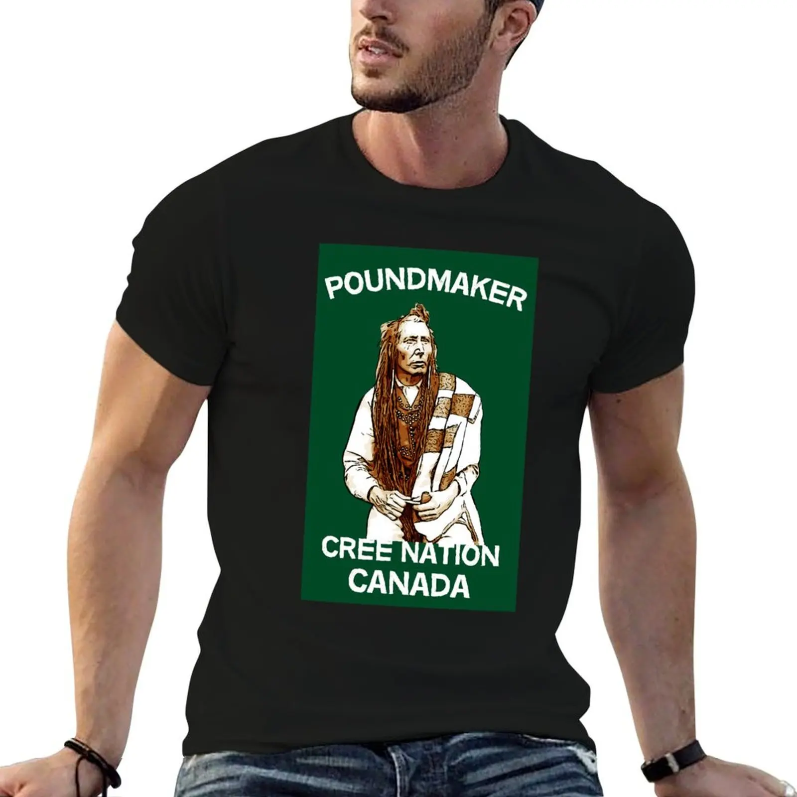 Футболка Poundmaker Cree Nation Canada First Heroes History Native People футболки-тяжеловесы мужские