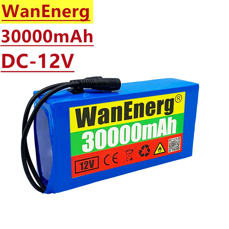 

DC12V lithium ion battery, 30000mah, 12.6V, portable rechargeable battery, suitable for outdoor power supply and lighting