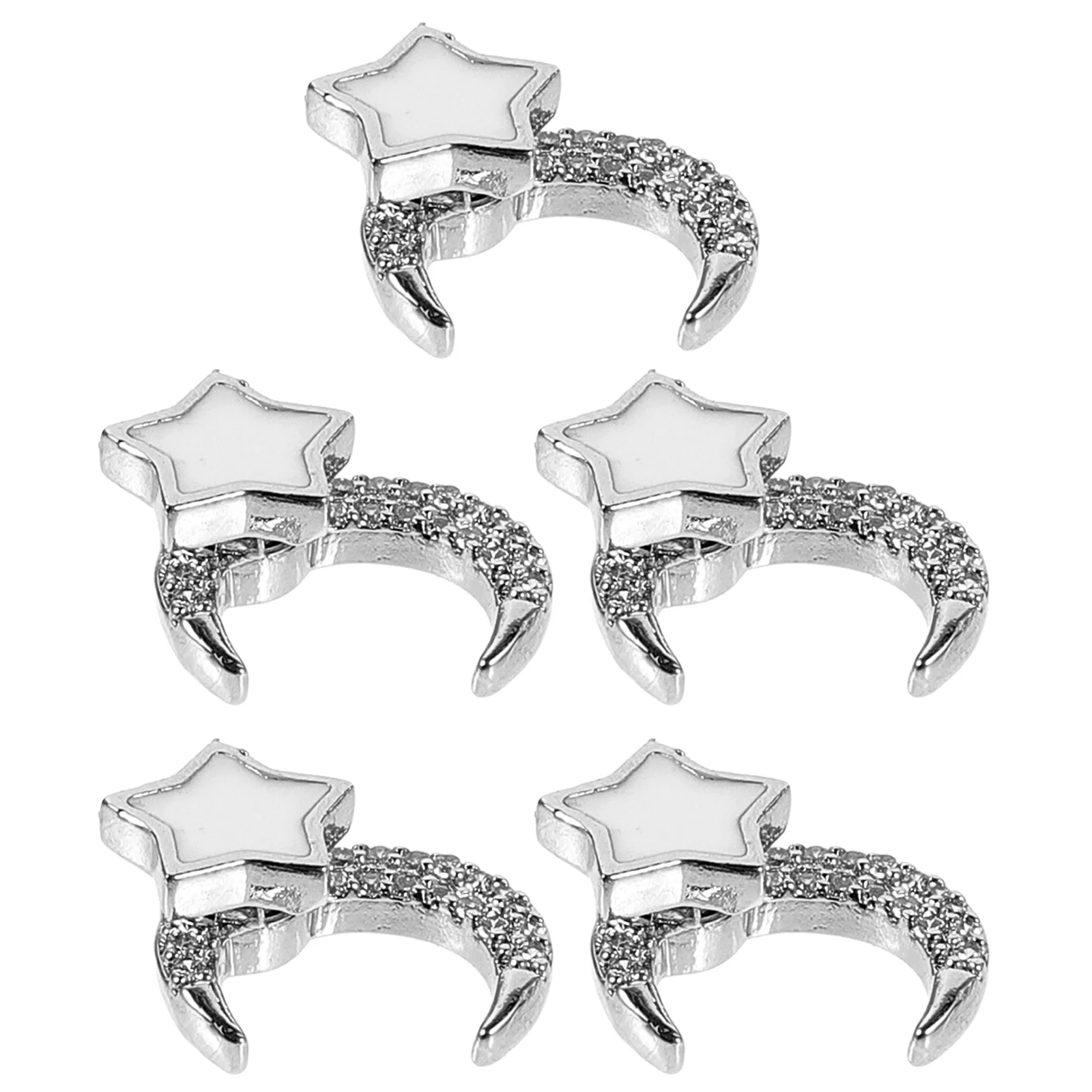 

5 шт., металлические наклейки для ногтей