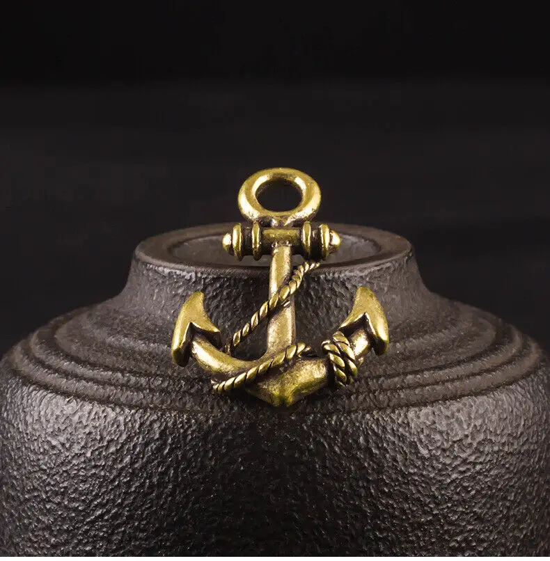 

Brass Decorative Keychain Pendant Captain Retro Anchor