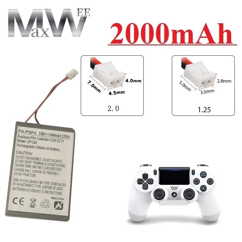 For SONY PS4 PS4 PRo Slim Dualshock 4 V1 V2 Wireless Controller CUH-ZCT2 CUH-ZCT2E CUH-ZCT1E CUH-ZCT1U Rechargeable Battery