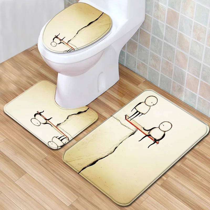 

Philosophy, коврики для ванной комнаты из трех предметов, настенный коврик для ванной, нескользящий коврик для ванной