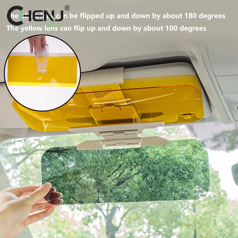 Hd Антибликовый Автомобильный Солнцезащитный Козырек 2-в-1 С Защитой От