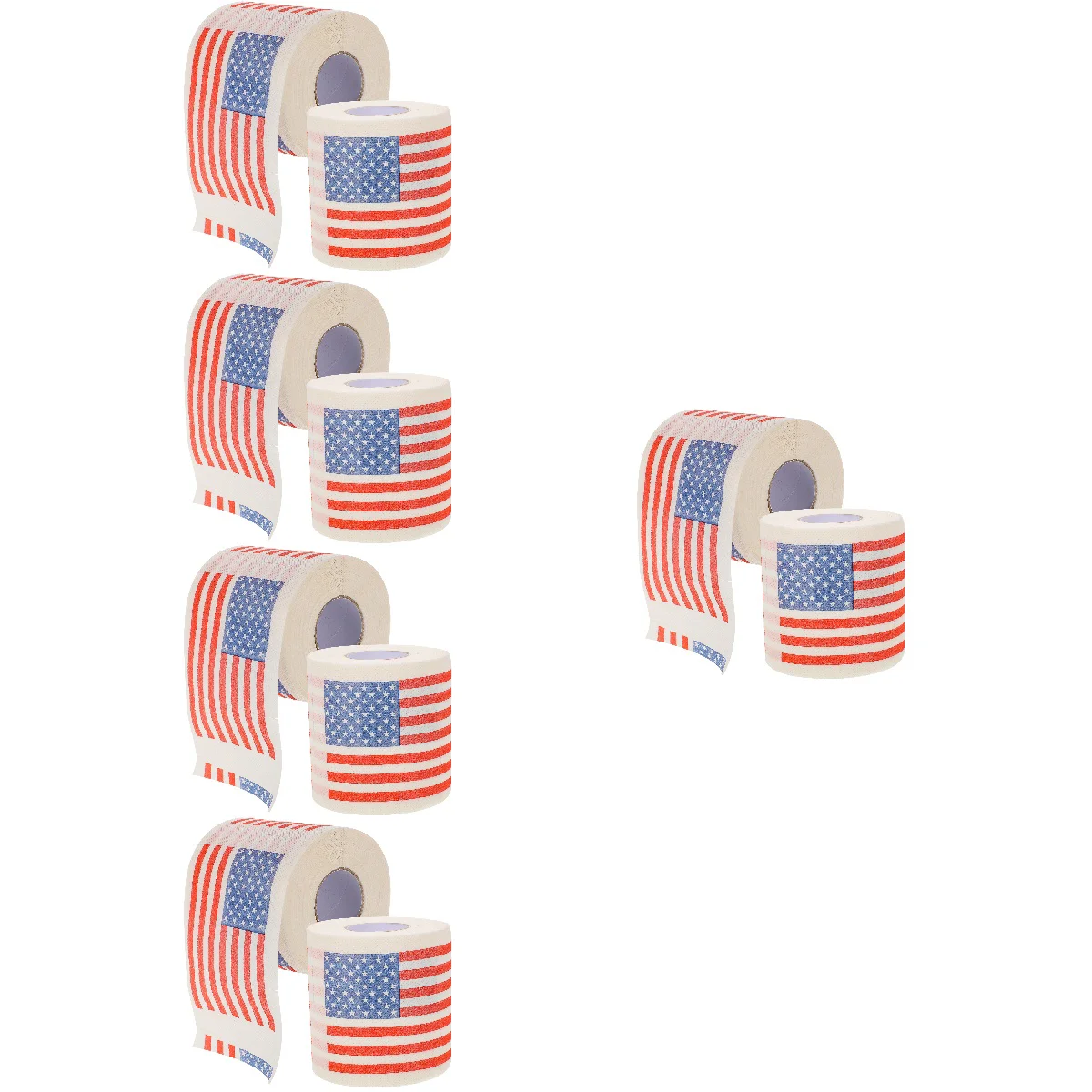 

10 Rolls American Flag Paper Cocktail Napkins Toilet Used Papers Printing Wood Pulp Supplies Bathroom